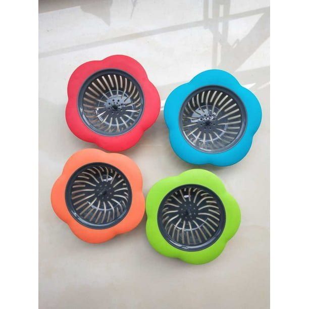JZROME 4 Pack Creative Patterns Silicone Sink Strainer Kitchen4.5" Diameter E... JZROME 4 Pack Creative Patterns Silicone Sink Strainer Kitchen4.5" Diameter E...